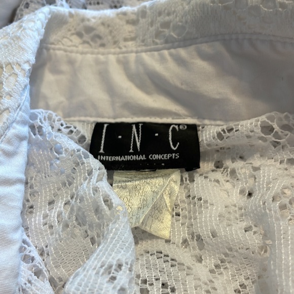 INC. International concepts lace vintage top-perfect condition-lined collar-cuff - Picture 5 of 7